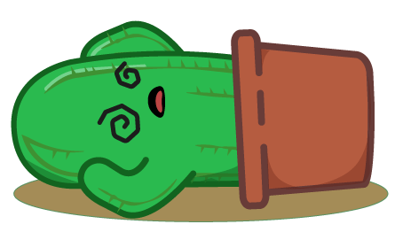 a cactus tired from dancing too much